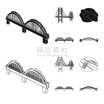 分离着色,建筑业,桥,图标,交通,图像,车站月台,钢铁,收集,设计