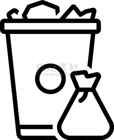 垃圾,垃圾筒,品牌名称,矢量,篮子,标志,岩屑,形状,图像,剪影