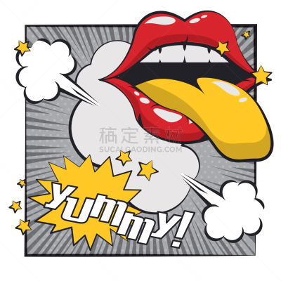 波普风,女性,动物嘴,幽默,商务,云,壁纸,女人,现代