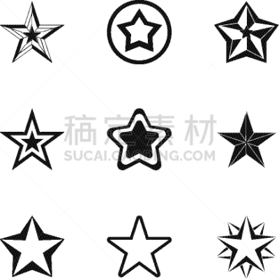 符号,星形,极简构图,白色,数字9,脆弱,凸的,布置,收集
