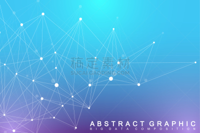 几何形状,分子,插画,背景,深的,健康保健,数据,主机,复杂,生物科技