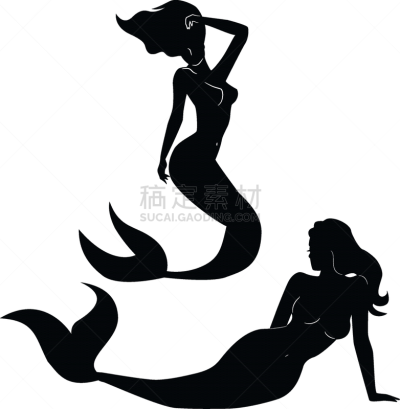 美人鱼,分离着色,幻想,图像,海洋,女人,自然美,图画书,性格,收集