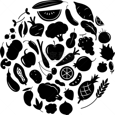 蔬菜,水果,插画,芒果,食品,木瓜,樱桃,普通甜菜根,葡萄,相伴