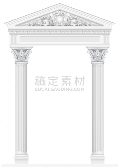 白色,古董,廊柱,爱奥尼亚式,古典式,外立面,技术,图像,巴洛克风格