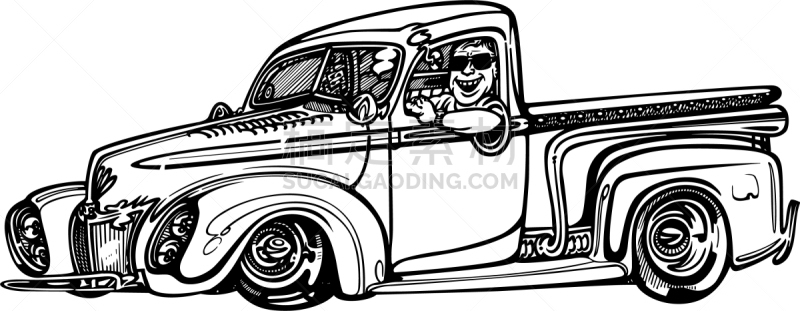 汽车,漫画,传统,前灯,运动,交通,迅速,复古,定制