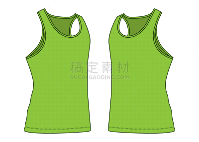 背心,模板,绿色,矢量,空白的,用右手,纺织品,棉,泰国,聚酯