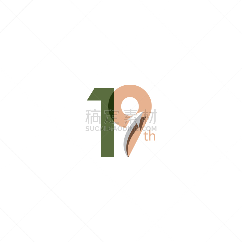 18岁到19岁,周年纪念,模板,白色,红色,蓝色,纸,闪亮的,设计,庆祝