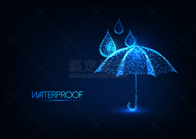 伞,未来,概念,水滴,水,低的,数字化显示,气候,湿,瑞典
