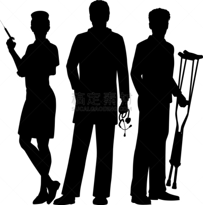 健康保健,团队,轮廓,人,护士,男人,图像,门诊部