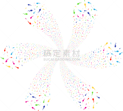 螺线,抽象,精子,卵子,迷幻色,多色的,图像,矢量,花
