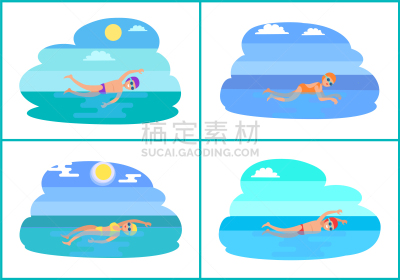 风格,蝶泳,成年的,健美身材,运动员,男人,女人,水下,运动竞赛,蛙泳
