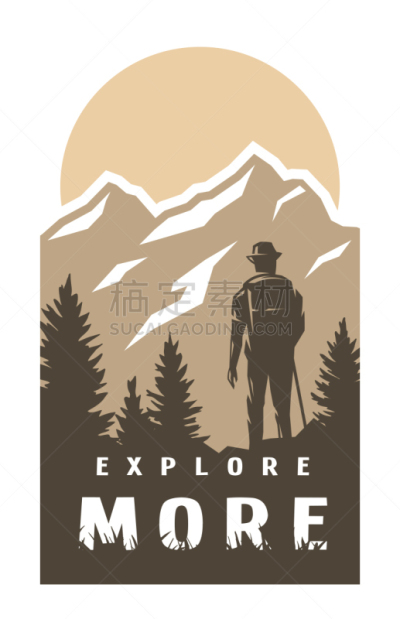 绘画插图,矢量,背景聚焦,大于号,野生动物,旅途,运动,品牌名称,岩石,夏天