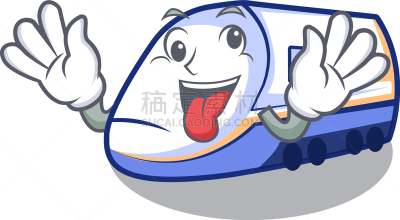 奇异的,新干线,动画片,火车,小的,形状,可爱的,日本高速列车,迅速,抵达