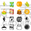 蔬菜,分离着色,图标,一个物体,农业,热,谷物,清新,食品,熟的
