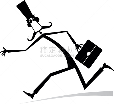 紧迫,分离着色,男人,忙碌,过时的,商务,品牌名称,剪贴画,复古,剪影