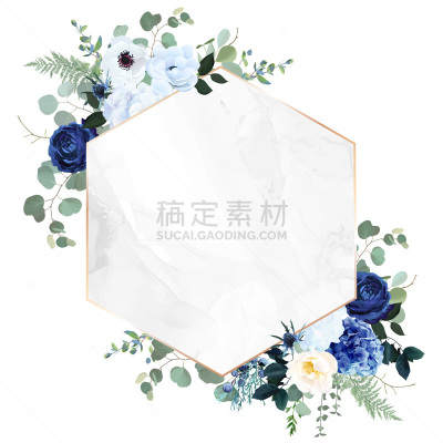 玫瑰,八仙花属,蓟,海军,桉树,白色,银莲花,菜园,花