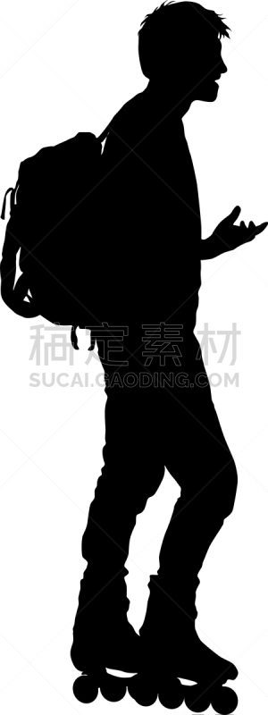 黑色,四轮冰鞋,田径运动员,平衡折角灯,人,男人,肖像,迅速,剪影,休闲