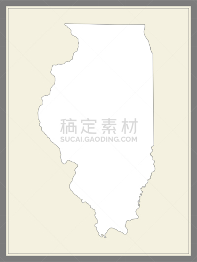 伊利诺斯州,轮廓,矢量,昆西,边框,德斯普兰斯,极光,乡村风格,奥罗拉,罗克福德