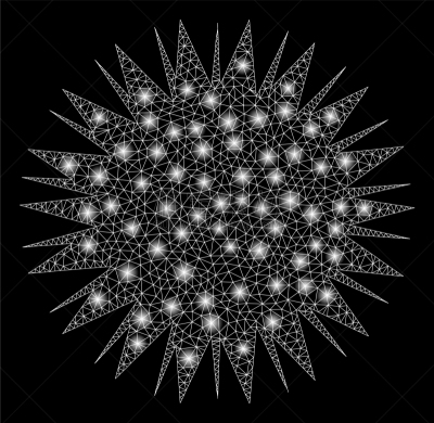 铁丝网,细菌,孢子,火炬塔,斑点,明亮,几何形状,点燃,发光,照亮
