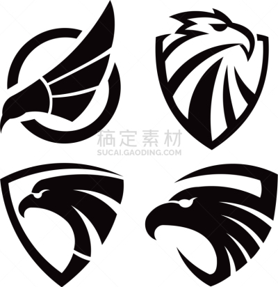 鸟类,品牌名称,鹰,商务,翅膀,模板,老鹰,现代