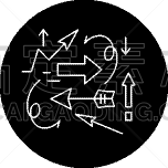 理论设计标签,分离着色,标志,混沌,黑色,图标,商务,数,灵感,想法