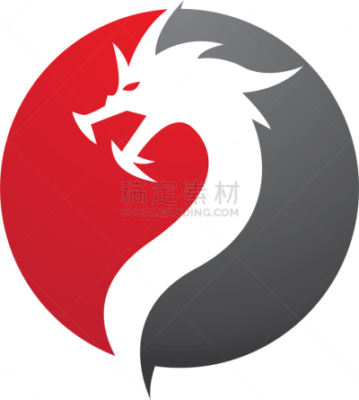龙,图标,传统,商务,模板,现代,自然美,动物,细毛纤维