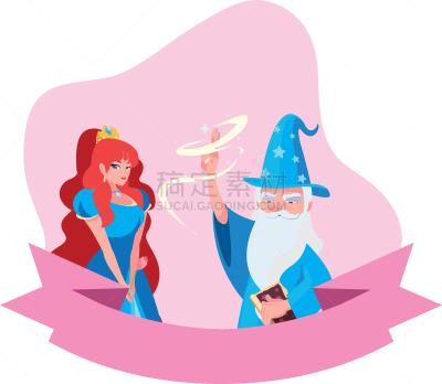 公主,自然美,图画书,性格,男巫,可爱的,男人,古老的,飘然,爱
