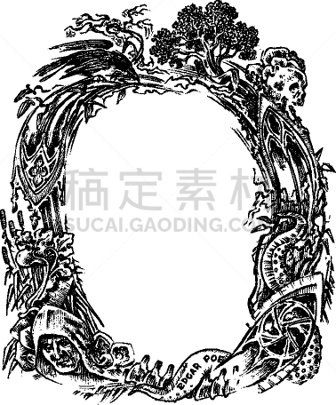 边框,可爱的,华丽的,唱片,古董,动物,复古,虚构,花,问候