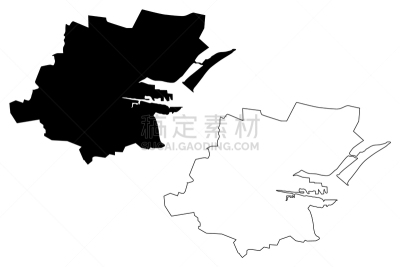 都柏林,普通住宅区,城市,轮廓,爱尔兰都柏林,边界,平坦的,伦斯特省,计算机图标,图像