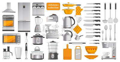 厨房器具,咖啡,擦菜板,烹调用具,模板,餐具,设备用品,烤炉,布置,烹调