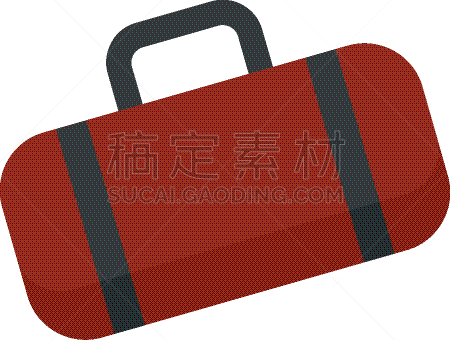 red sport bag icon flat style