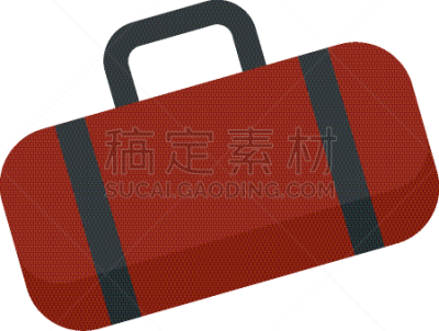 red sport bag icon flat style