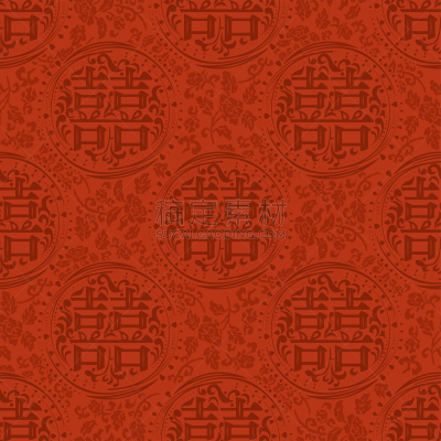 幸福,四方连续纹样,矢量,汉字,传统,浪漫,婚礼,复古风格,中国,纹理