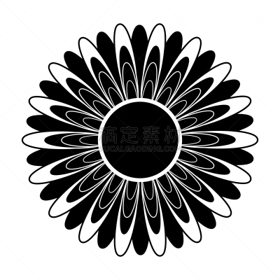 黑白图片,分离着色,轮廓,白色,自然,图像,花朵,植物群,花,剪影