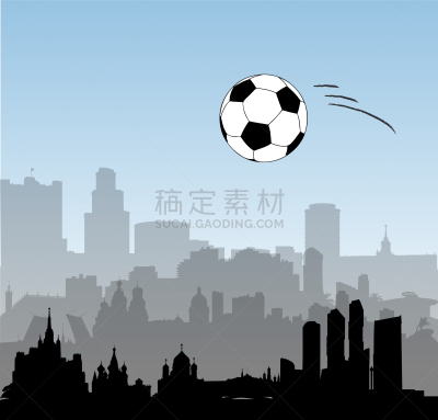 城市天际线,俄罗斯,足球,国内著名景点,运动,杯,莫斯科,2018,剪影