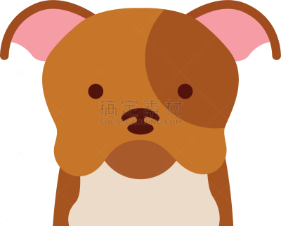 可爱的,狗,吉祥物,图标,分离着色,宠物,自然,纯种犬,图像,爱