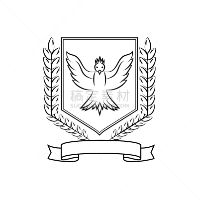 鸟类,品牌名称,小麦,缎带,尖的,分离着色,白色背景,华贵,复古风格,翅膀