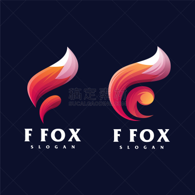 狐狸,英文字母F,品牌名称,标志,商务,几何形状,字母,野生动物,信函,布置