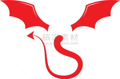 品牌名称,恶魔,运动,魔鬼,翅膀,模板,尾巴,吉祥物,三叉乾