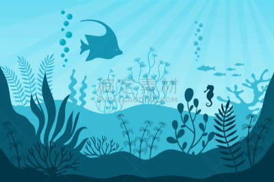 矢量,礁石,水族馆,生活方式,深的,背景分离,热带气候,环境,野生动物,臀部