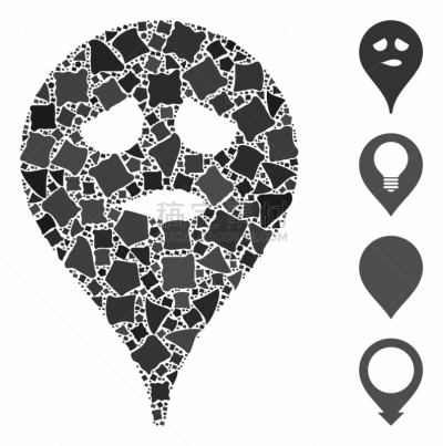 距离标记,图标,一个物体,损失,撕破的,光标,构图,微笑,想