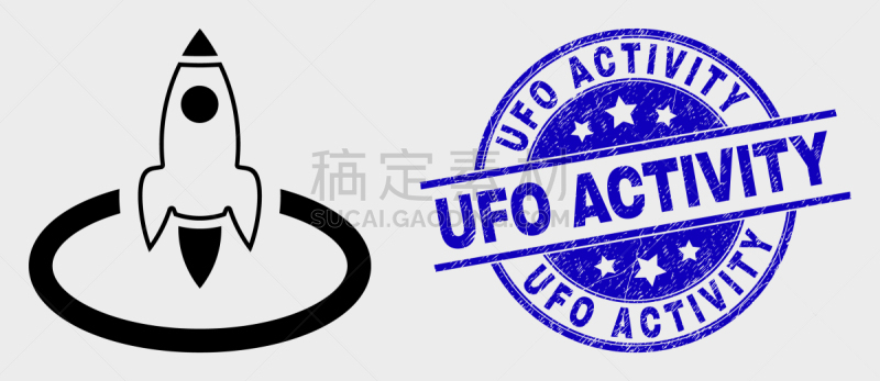 不明飞行物,开端,轮廓线画,火箭,计算机图标,摇滚乐,技术,肮脏的,水印,诱拐者