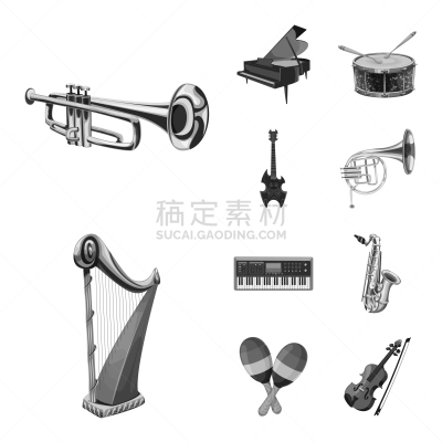 音乐,分离着色,品牌名称,灰色,黄铜,开着的,宏伟,爵士乐,收集,设计