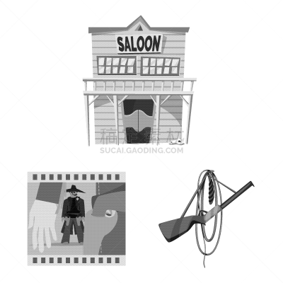 isolated object ranch and farm icon collection