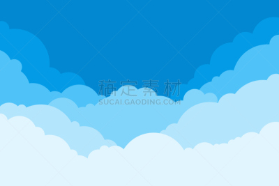 云,儿童,矢量,明亮,背景,天空,绘画插图,卡通,蓝色,设计