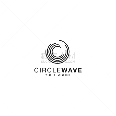 circle wave logo template