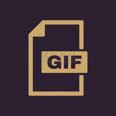 GIF动图,图标,文件,平坦的,分离着色,数据,计算机,概念