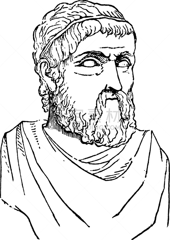 Sophocles,白色,矢量,希腊,Named Playwright,图像,雕刻图像,黑色,复古,无望