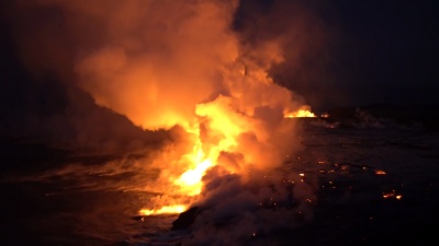 活跃的火山喷发熔岩夏威夷
