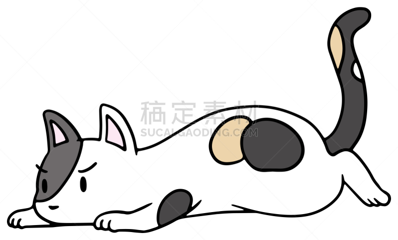 矢量,绘画插图,猫,惊骇,十二生肖,恐怖,简单,动物,宠物商店
